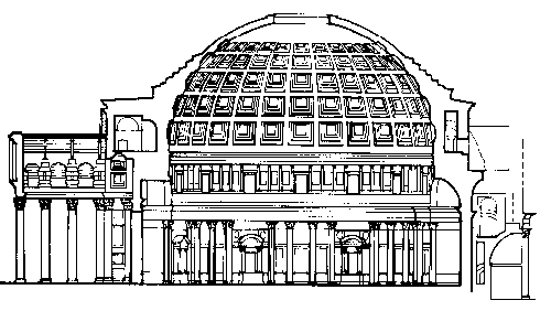 Pantheon - sezione - Architettura Romana; John B.Ward-Perkins - Electa Editrice, Milano 1979