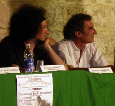 Emiliano Morrone e Francesco Saverio Alessio a Palagianello il 20 luglio 2008 - fotografia di Carmine Talerico - copyleft