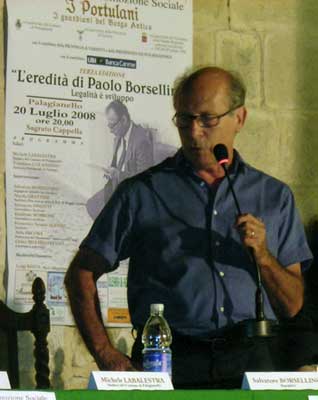 L'eredità di Paolo Borsellino III edizione - Palagianello, 20 luglio 2008  - florense.it web site